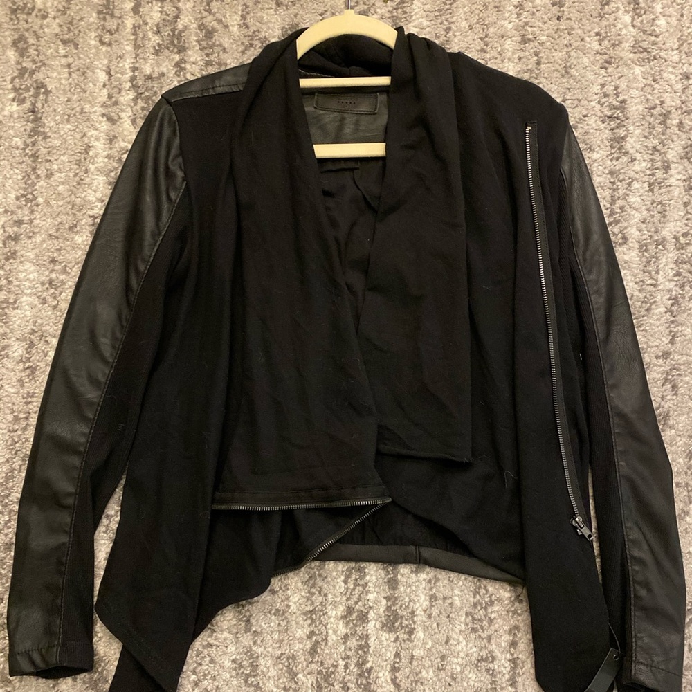 BLANKNYC faux leather asymmetrical zip